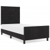 Estructura de cama terciopelo negro 90x190 cm 4