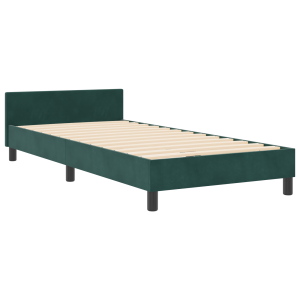 Cama vidaxl Verde Escuro 90x190 cm Veludo H