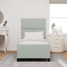 Estructura de cama terciopelo gris claro 90x200 cm 5