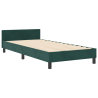 Cama  Verde Escuro 90x200 cm Veludo 2