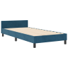 Cama  Azul Escuro 90x200 cm Veludo 2