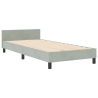Cama  Cinza Claro 100x200 cm Veludo 2