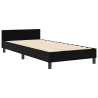 Estructura de cama terciopelo negro 100x200 cm 2