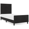 Estrutura da Cama  Preta 100x200 cm Veludo 4