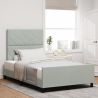 Cama  Cinza-claro 120x190 cm Veludo 1