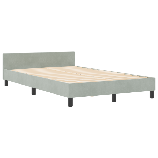 Cama  Cinza-claro 120x190 cm Veludo M 2