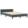Cama  Cinza Escuro 120x190 cm Veludo 2