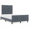 Estructura de cama terciopelo gris oscuro 120x190 cm 4