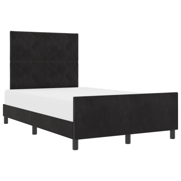 Cama  Preta 120x190 cm em Veludo M 3