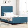 Estructura de cama terciopelo azul oscuro 120x190 cm 1