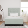 Estrutura de Cama  Cinza Claro 120x200 cm Veludo 5