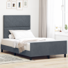 Cama  Cinza Escuro 120x200 cm Veludo 1