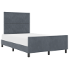 Estructura de cama terciopelo gris oscuro 120x200 cm 3
