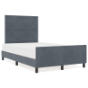 Cama  Cinza Escuro 120x200 cm Veludo 4