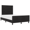 Estrutura de Cama de Veludo Preto  120x200 cm 3