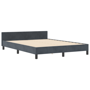 Cama de Veludo Cinza Escuro  140x190 cm H