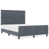 Cama de Veludo Cinza Escuro  140x190 cm 4