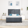 Cama de Veludo Cinza Escuro  140x190 cm 5