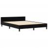 Estructura de cama terciopelo negro 140x200 cm 2