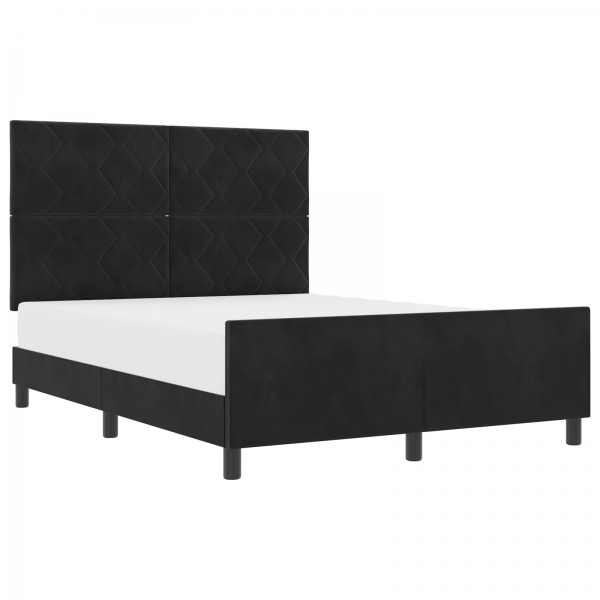 Estructura de cama terciopelo negro 140x200 cm M 3