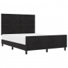 Estructura de cama terciopelo negro 140x200 cm 3