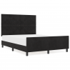 Estructura de cama terciopelo negro 140x200 cm 4