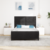 Estructura de cama terciopelo negro 140x200 cm 5