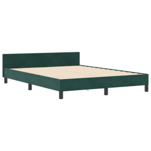 Estrutura de Cama  Verde Escuro 140x200 cm Veludo H