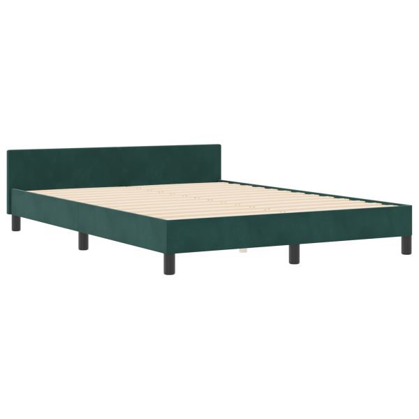 Estructura de cama terciopelo verde oscuro 140x200 cm M 2