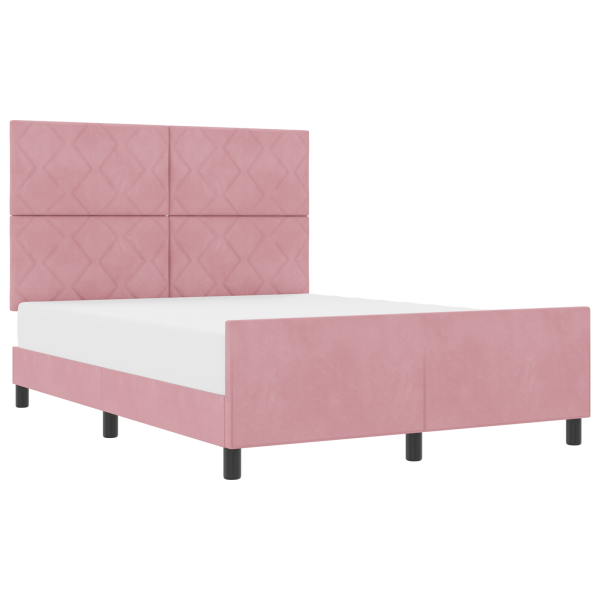 Cama  Rosa 160x200 cm Veludo M 3