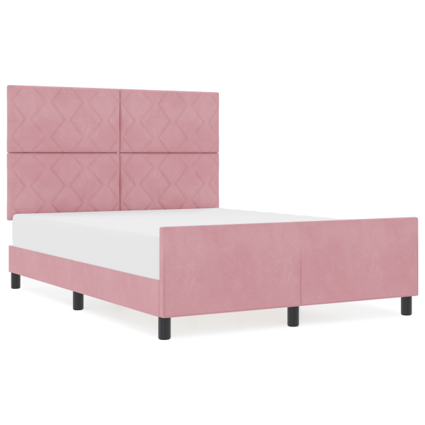 Cama  Rosa 160x200 cm Veludo M 4