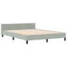 Cama  em Cinzento-claro - 180x200 cm Veludo 2