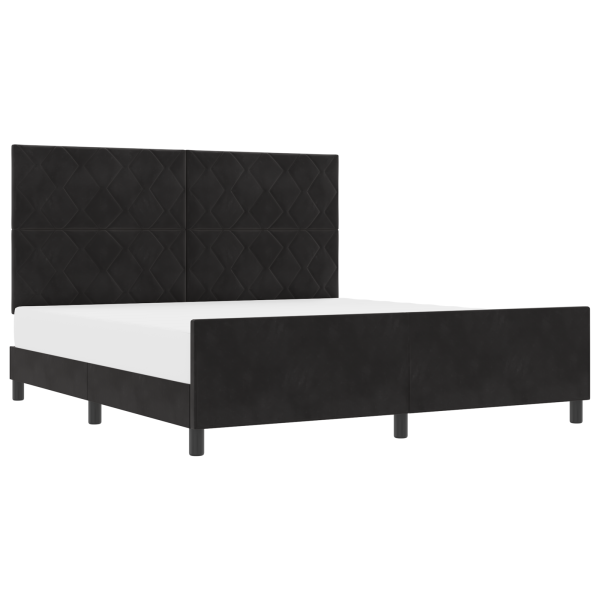 Estructura de cama terciopelo negro 180x200 cm M 3