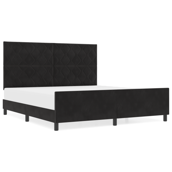 Estrutura de Cama  Preta 180x200 cm Veludo M 4