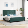 estrutura de cama  verde escuro 180x200 cm veludo 1