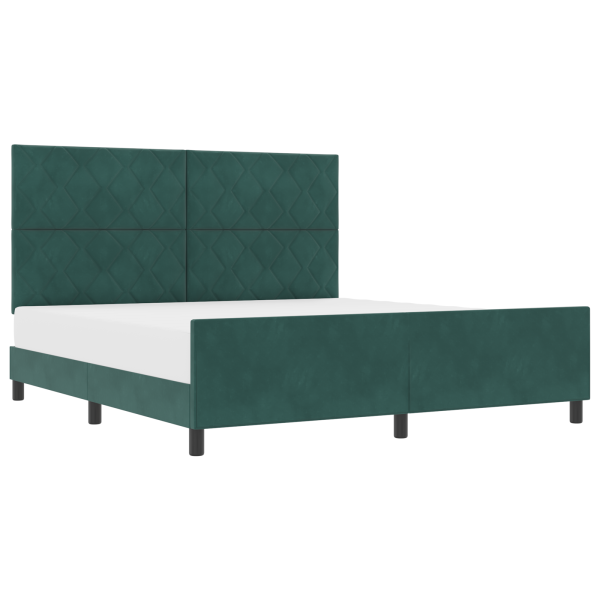 estrutura de cama  verde escuro 180x200 cm veludo M 3