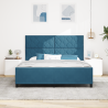 Cama  Azul Escuro 180x200 cm Veludo 5