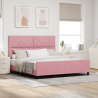 Cama  Rosa 180x200 cm Veludo 1