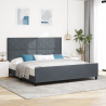 Cama de Veludo Cinza Escuro  200x200 cm 1