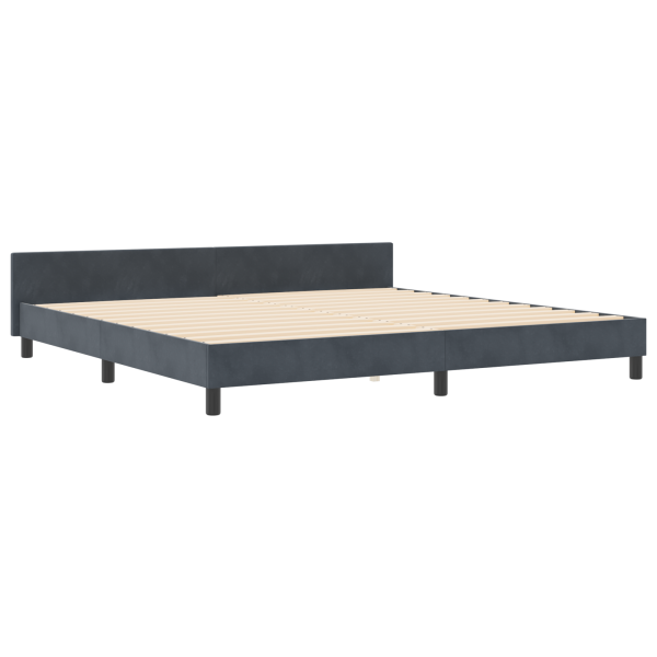 Estructura de cama terciopelo gris oscuro 200x200 cm M 2
