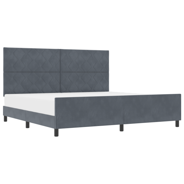 Estructura de cama terciopelo gris oscuro 200x200 cm M 3