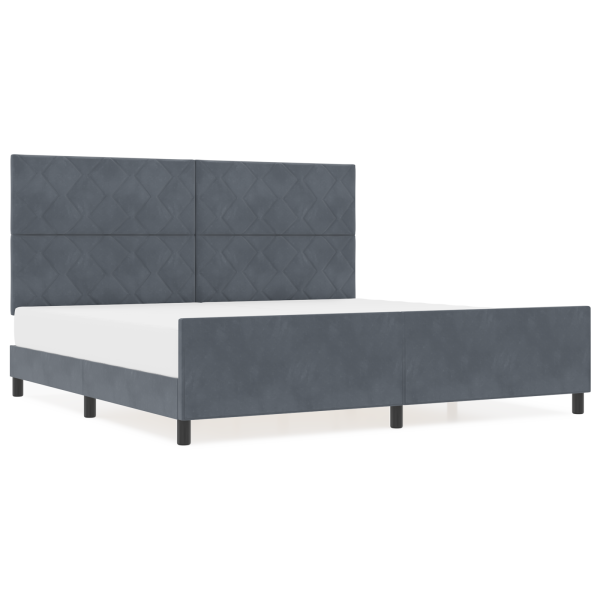 Cama de Veludo Cinza Escuro  200x200 cm M 4