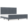 Estructura de cama terciopelo gris oscuro 200x200 cm 4