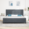 Cama de Veludo Cinza Escuro  200x200 cm 5