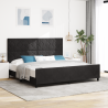 Estructura de cama terciopelo negro 200x200 cm 1