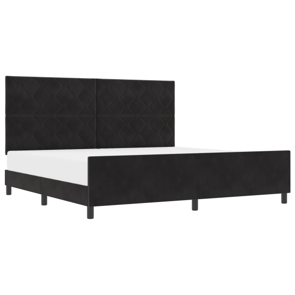 Cama de Veludo Preto  200x200 cm M 3