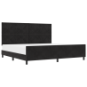 Estructura de cama terciopelo negro 200x200 cm 3