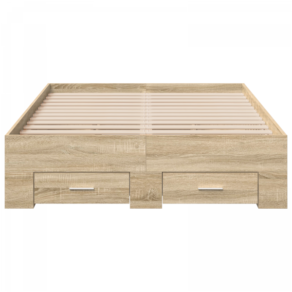 Estrado de Cama com Gavetas Carvalho Sonoma 120x190 cm Madeira Engenheirada M 5