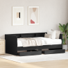 Cama de Dia com Gavetas Cinza Concreto 90x200 cm Madeira Reforçada 5