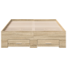 Estructura de cama roble Sonoma 140x200 cm madera contrachapada 5